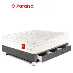 undefined - Cama Royal Prince Con Cajones 1.5 Plazas + Almohada Viscoelástica + Protector