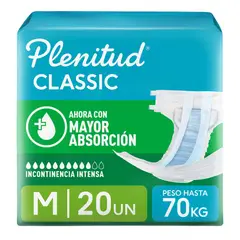 PLENITUD - Pañal para Adulto Clásico Talla M Empaque 20 Und