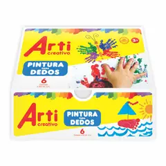 ARTI CREATIVO - Pintura Para Dedos Caja 6 Und