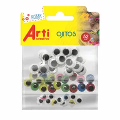 ARTI CREATIVO - Ojitos Adhesivos Surtidos Bolsa 52 Und
