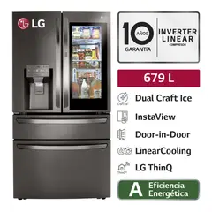 LG - Refrigeradora LM85SXD 679L InstaView French Door Negro