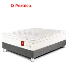PARAISO - Cama Royal Prince 2 Plazas Acero + 2 Almohadas Viscoelásticas