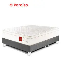 PARAISO - Cama Royal Prince King Acero + 2 Almohadas Viscoelásticas