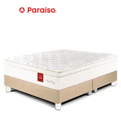 PARAISO - Cama Royal Prince King Champagne + 2 Almohadas Viscoelásticas