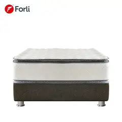 FORLI - Cama Americana Capella Pt Queen + 02 Almohadas + 01 Protector