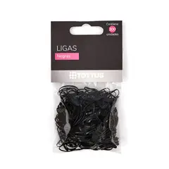 TOTTUS - Ligas Negras para Cabello Bolsa 300 Und