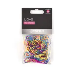 TOTTUS - Ligas Mix de Colores para Cabello Bolsa 300 Und