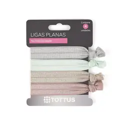 TOTTUS - Ligas Planas para Cabello Mix 1 Empaque 4 Und