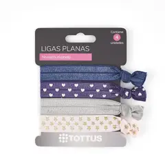 TOTTUS - Ligas Planas para Cabello Mix 2 Empaque 4 Und