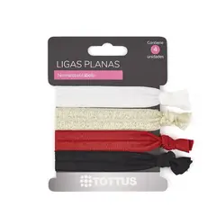 TOTTUS - Ligas Planas para Cabello Mix Empaque 4 Und