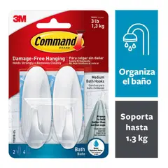 3M - GANCHO COMMAND MEDIANO BANO X2