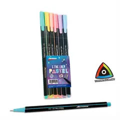ARTESCO - Fine Liner Triangular Pastel Estuche 6 Und