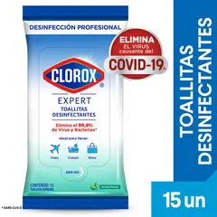 CLOROX - Toallitas Desinfectantes Expert Empaque 15 Und