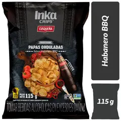 INKA CHIPS - Papas Ondas Habanero BBQ Bolsa 115 g