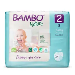BAMBO NATURE - Pañales Talla 2 S Empaque 30 Und