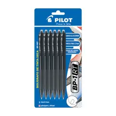 PILOT - Lapicero Tinta Seca BP 1RT Negro Empaque 6 Und