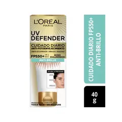LOREAL PARIS - Crema Loreal UV Defender Antibrillo Envase 40 mL