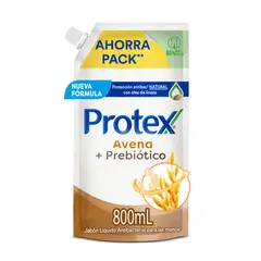 PROTEX - Jabón Líquido Antibacterial Avena Doypack 800 mL