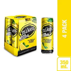 MIKES - Bebida RTD Hard Lemonade Pack 4 Latas 355 mL