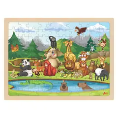 ARTI CREATIVO - Rompecabezas Zoo Madera 100 Piezas