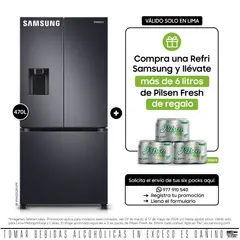 SAMSUNG - Refrigeradora RF49A5202B1PE 470L Twin Cooling Black