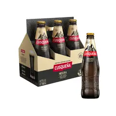 CUSQUEÑA - Cerveza Negra Sixpack Botella 310 mL