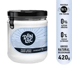 DANLAC - Yogurt Griego Descremado Natural Envase 420 g