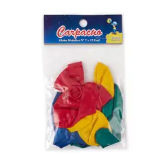 TOTTUS - GLOBO METALICO N7 COLORES OSCUROS X12 UN