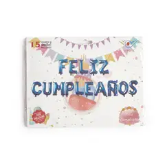 TOTTUS - FELIZ CUMPLEANOS METALICO TURQUEZA