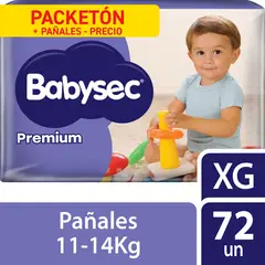 BABYSEC - Pañales Premium Talla XG Empaque 72 Und