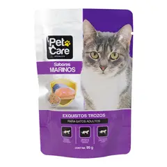 undefined - Alimento Húmedo Gatos Adultos Pet Care Sabores Marinos Doypack 90 g