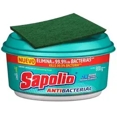 SAPOLIO - Lavavajilla en Pasta Antibacterial Limón Envase 800 g