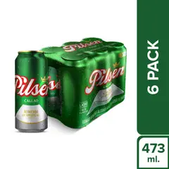 PILSEN CALLAO - Cerveza Pack 6 Latas 473 mL