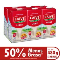 LAIVE - Mezcla Láctea Light Sixpack Caja 480 g