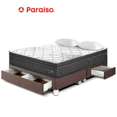 PARAISO - Cama Pocket Star Con Cajones Queen Chocolate