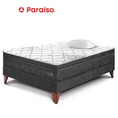 PARAISO - Cama Pocket Star Europea 1.5 Plazas Charcoal