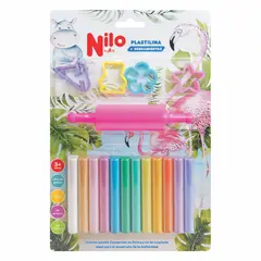 ARTI CREATIVO - Plastilina Nilo Pastel Y Cortadores Empaque 12 Und