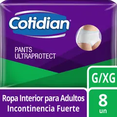 COTIDIAN - Ropa Interior Pants Ultraprotect Talla G/XG Empaque 8 Und