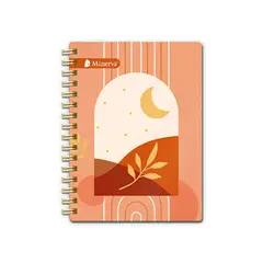 MINERVA - Cuaderno Anillado Cuadriculado Ejec. 180 Hojas 5 Div. Mujer