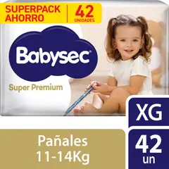 BABYSEC - Pañales Súper Premium Talla XG Empaque 42 Und