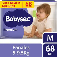 BABYSEC - Pañales Premium Talla M Empaque 68 Und