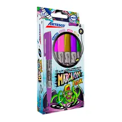 ARTESCO - Marcadores Indelebles Marcatodo Funky Mix 12 Colores
