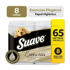 SUAVE - Papel Higiénico Esencias Elegance 65m Empaque 8 Rollos