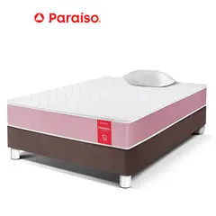 PARAISO - Cama Medallón 1.5 Plazas Chocolate