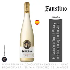 FAUSTINO - Vino V Blanco Botella 750 mL