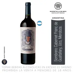 HUENTALA WINES - Vino Sombrero Cabernet Franc Botella 750 mL