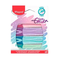 MAPED - Resaltador Con Escarcha Glitter Caja 4 Und