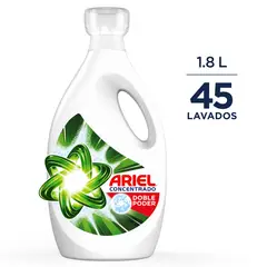 ARIEL - Detergente Líquido Doble Poder Concentrado Envase 1.8 L
