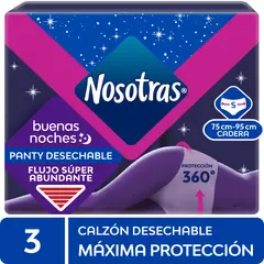 NOSOTRAS - Calzón Nocturno Talla S Empaque 3 Und