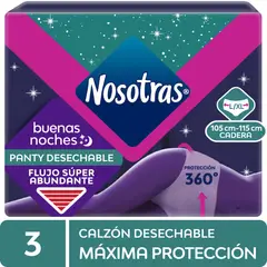 NOSOTRAS - Calzón Nocturno Talla L Empaque 3 Und